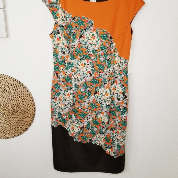NWT Maggy London Floral Print Sheath Bodycon Dress - Picture 3 of 10